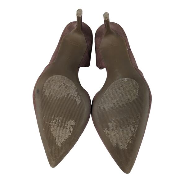 OLD NAVY! BLUSH PLUM MICROFIBER FAUX SUEDE LEATHER HEELS, PUMPS! SZ 10 - Picture 8 of 9